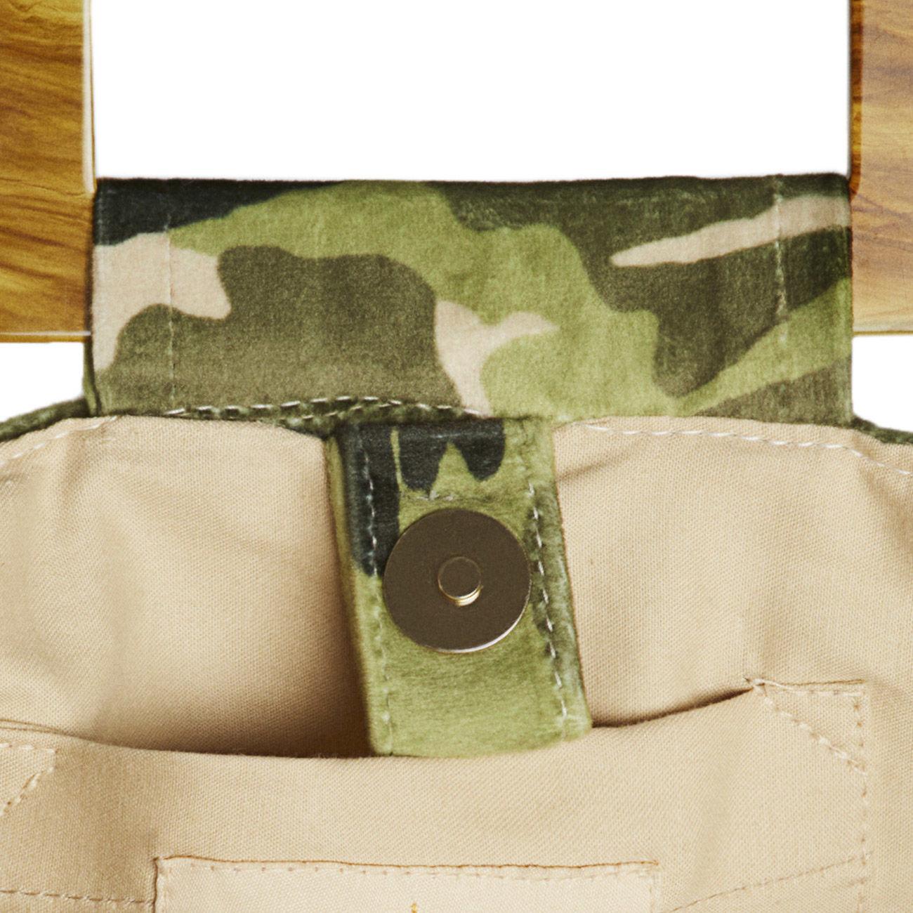 BORSA D. ASINARA SMALL TOTE CAMOUFLAGE LM ASIS MULT.VERDE LA MILANESA 