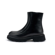 Tronchetto Zip In Pelle Donna Nero 85N6 NERO FRAU 