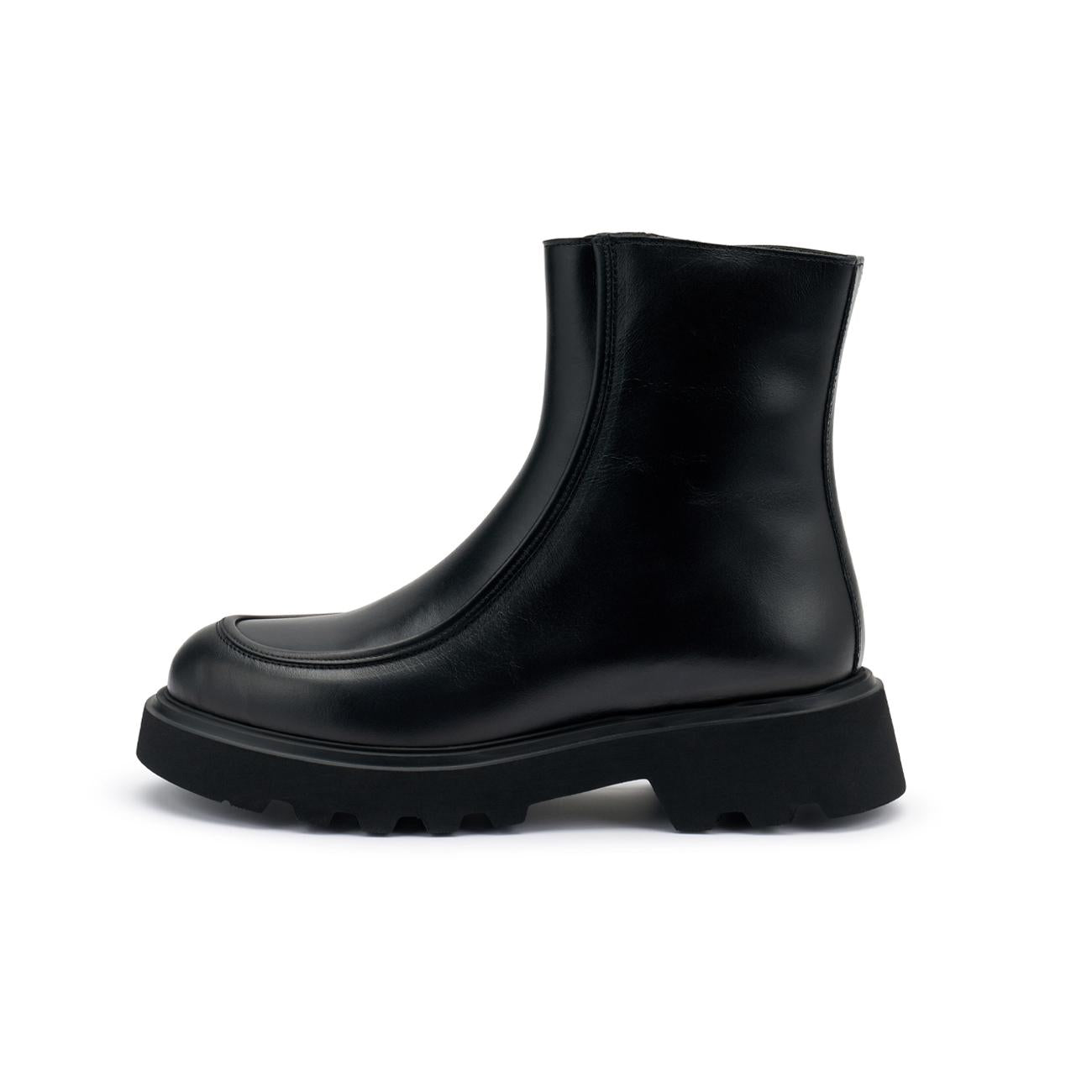 Tronchetto Zip In Pelle Donna Nero 85N6 NERO FRAU 