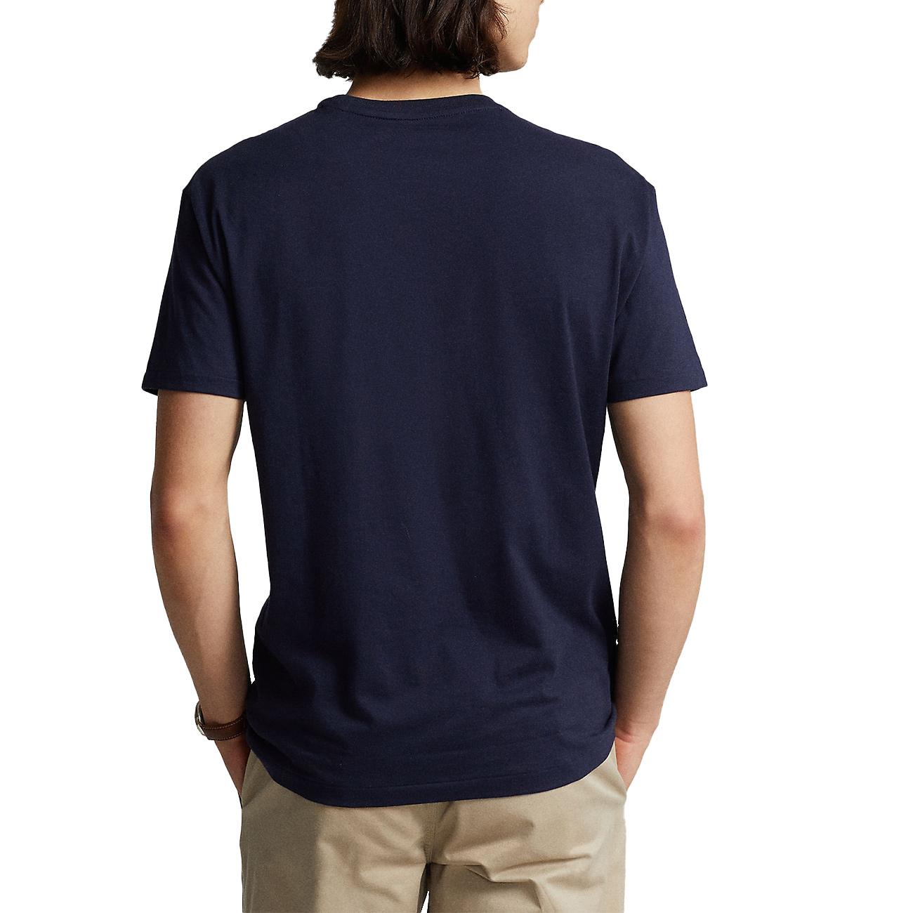 T-Shirt Manica Corta Custom Slim Fit Uomo Ink 710680785 004 INK POLO RALPH LAUREN 