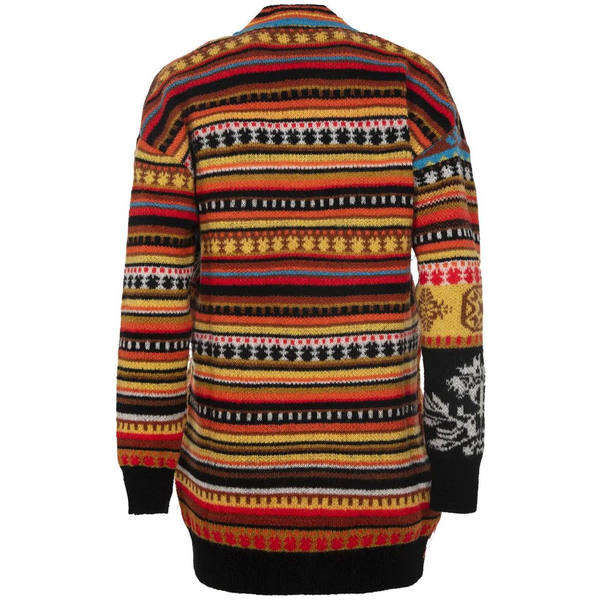 PULLOVER D. MAXI MISTO LANA MOHAIR C/SCOLLO A V AKEP 23FWKD12021/52 MULTICOLOR AKEP 