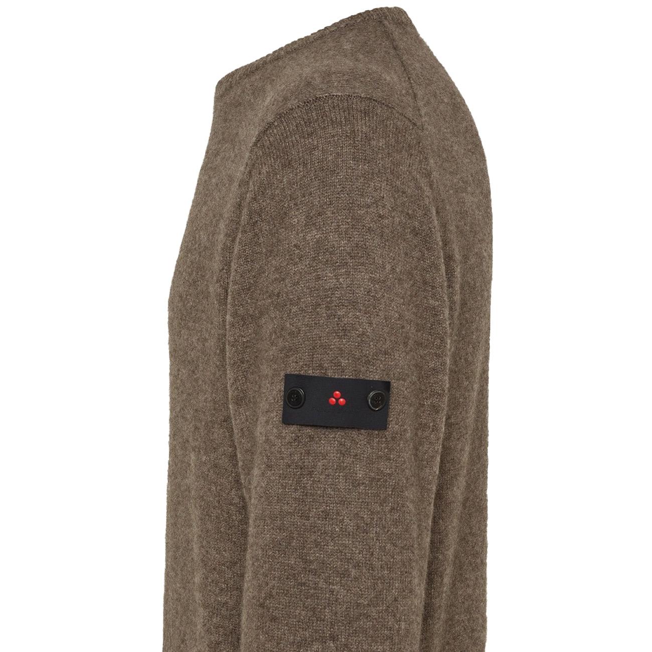 Maglia In Misto Lana Yak Gediz 02 PEU5621 99012205 766 BROWN MELANGE PEUTEREY 