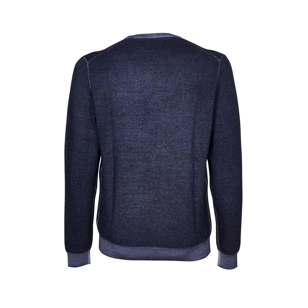 Pullover Round Vintage Merinos Uomo Navy Blue K41127 07NAVY BLUE SUN68 