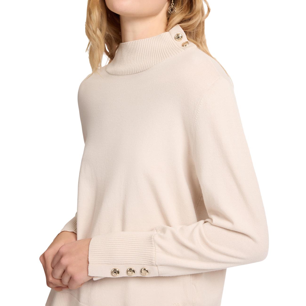 Lupetto Con Bottoni M456Z000586N 002 GESSO ELENA MIRO' 