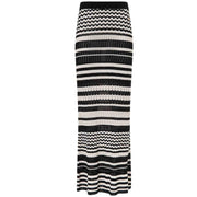 Gonna Lunga A Righe In Maglia GOKD13207 NERO/BIANCO AKEP 