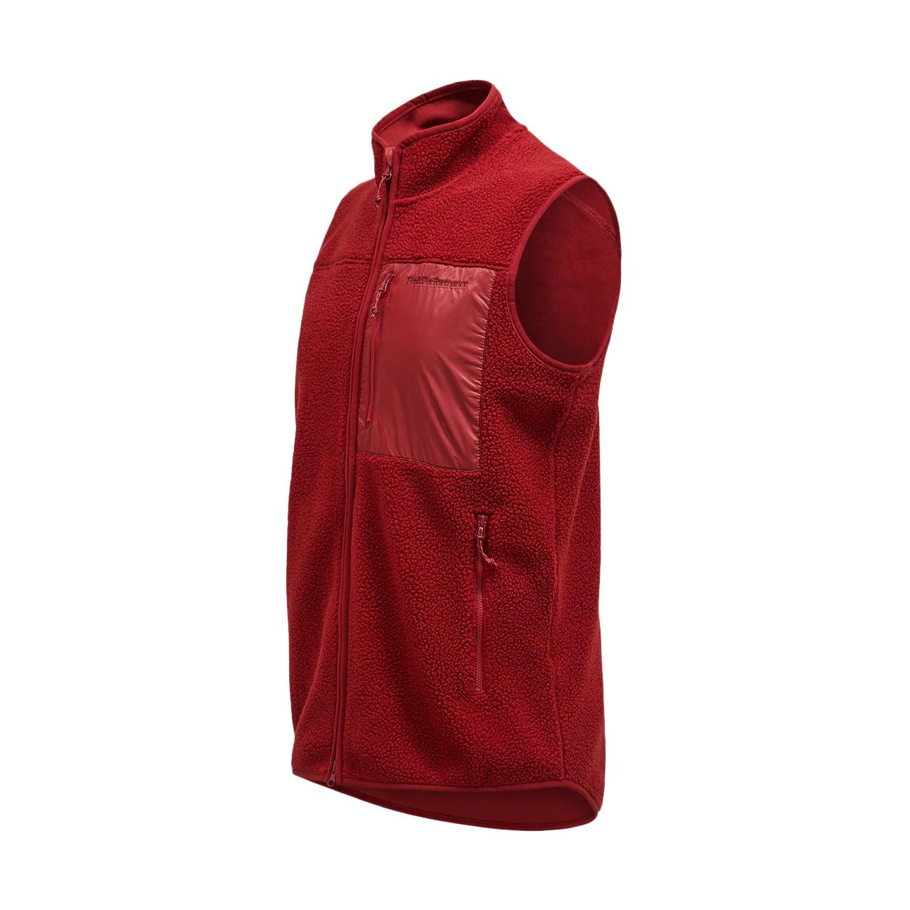 Gilet In Pile Uomo Sundried Tomato G79710 010 SUNDRIED TOMATO PEAK PERFORMANCE 