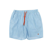 Boxer Seersucker Righe Con Logo Ricamato Uomo Turchese Bianco AP512957 12654TURCHESE/B.CO GALLO 