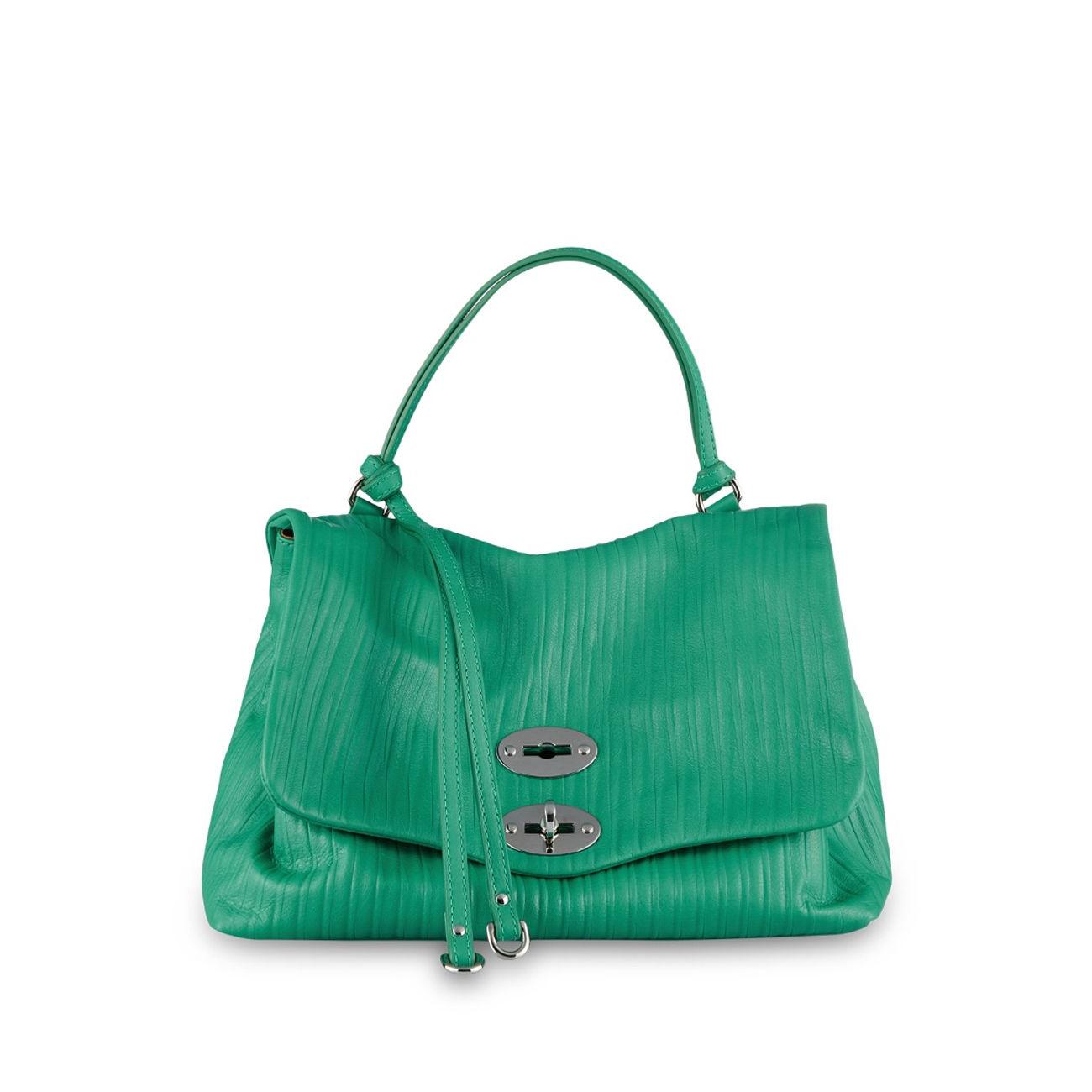 Borsa Tracolla Postina S Plisse Donna Erba ZA00PEL06120SE Z9940ERBAPOA ZANELLATO 