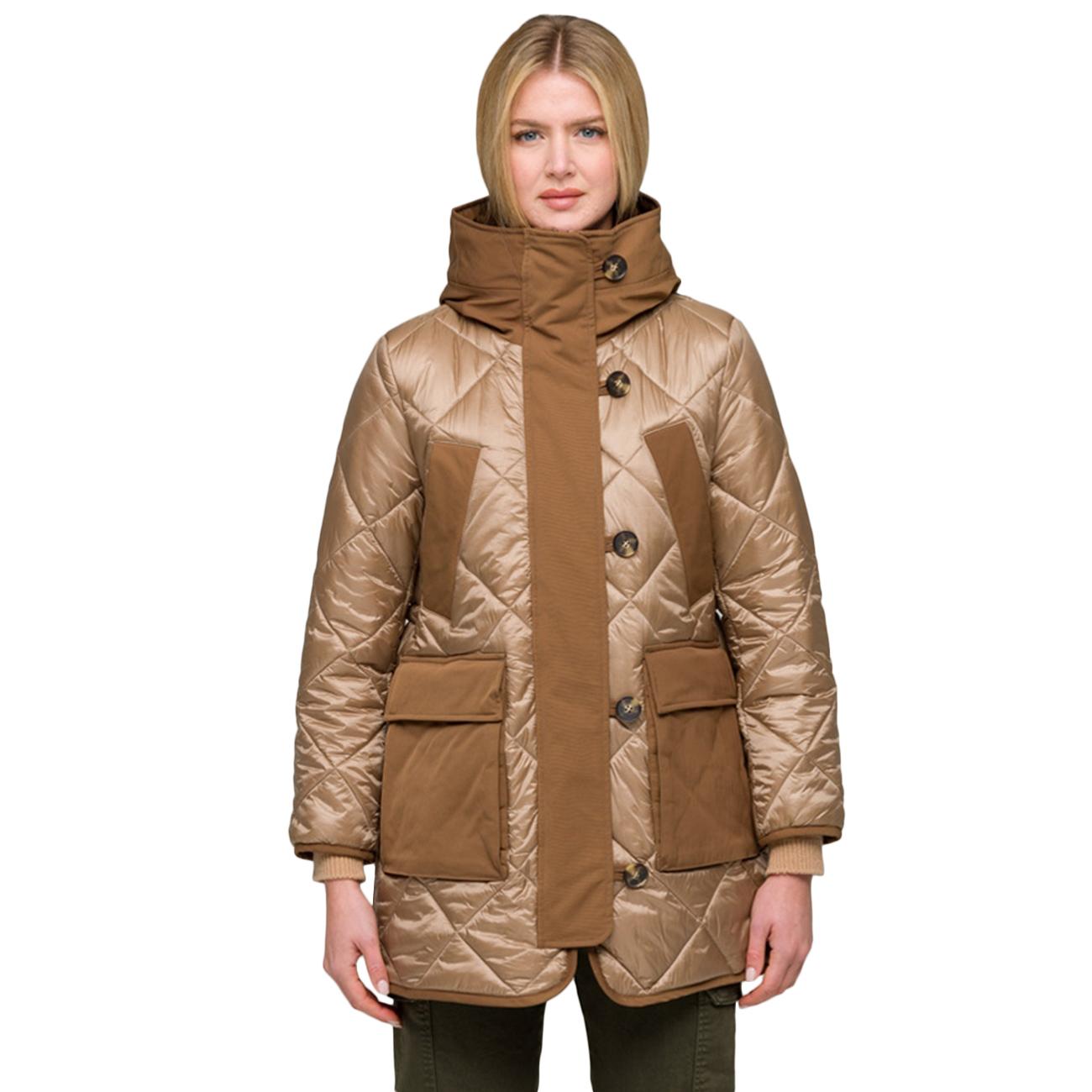 Piumino A Collo Alto Con Tasche XD6738 NR02 AMBRA HOX 