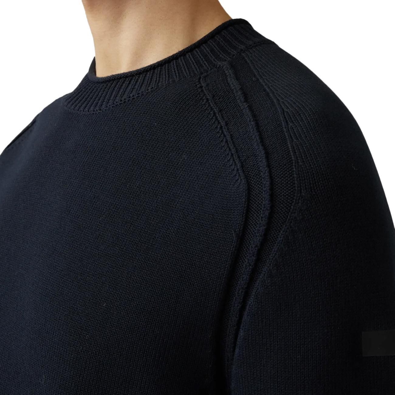Knit Cotton Plain Round Uomo Blue Black WES032 60 BLUE BLACK RRD 