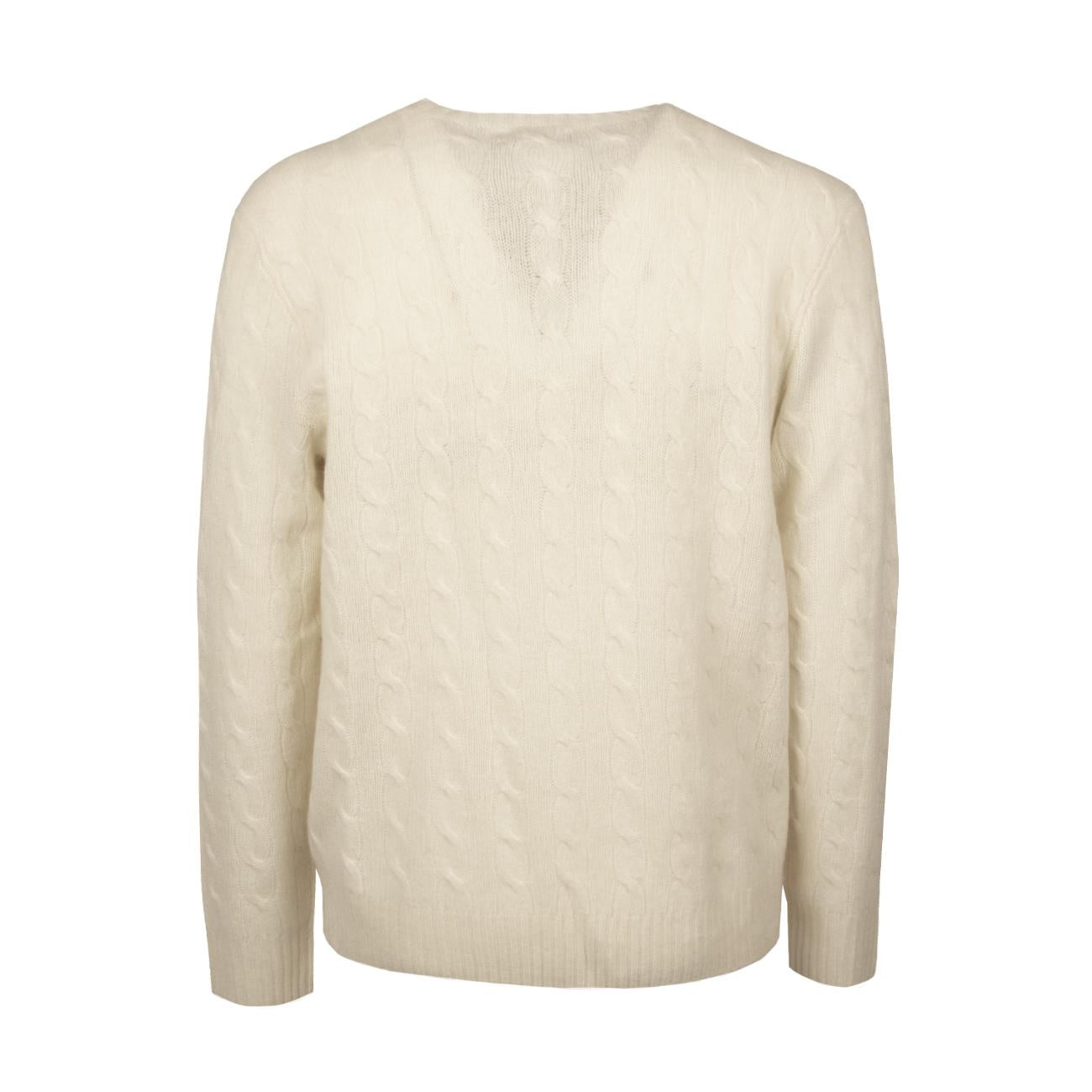 Maglia In Lana E Cashmere A Trecce 710876762 010 ANDOVER CREAM POLO RALPH LAUREN 