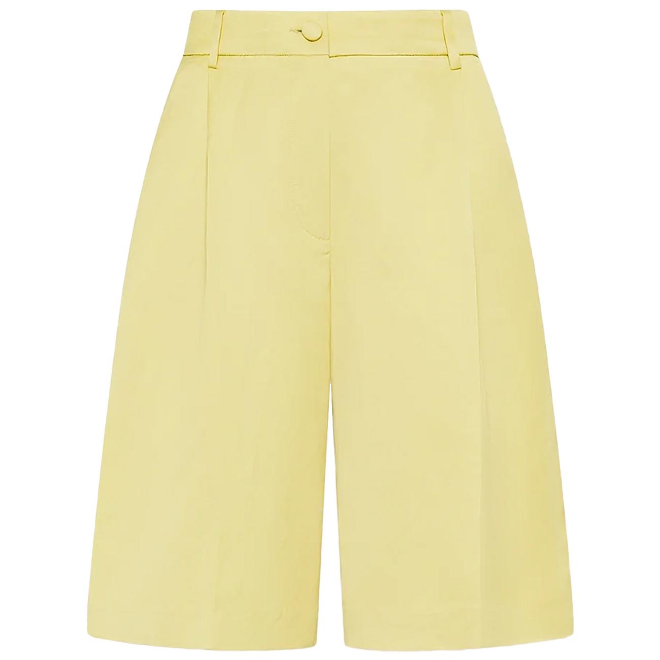 CRUNA REGULAR FIT SHORTS GINOCCHIO CON PINCES VISCOSA/LINO/GABARDINE NOAH2617 177 MIELE 