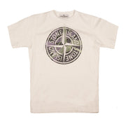 T-Shirt Camo One Print Bambino Bianco 781621072 V0001. WHITE STONE ISLAND 