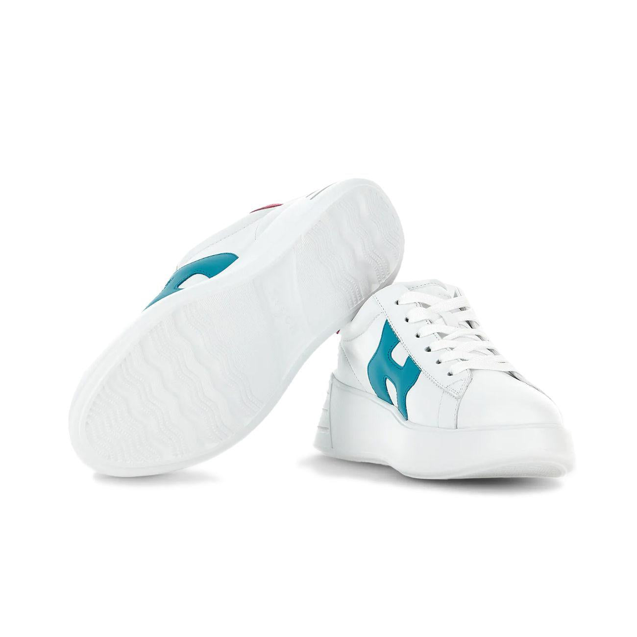 SCARPA D. REBEL H564 ALLACCIATO HOGAN HXW5640DN61QZB0SRW BIANCO/ROSA/VERDE HOGAN 