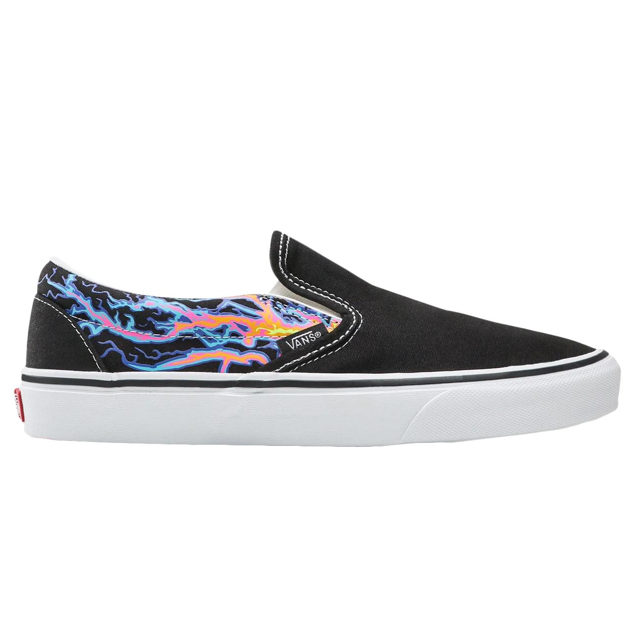 Scarpa Classic Slip-On Electric Flame VN000XG8 B031BLK.TRWHT VANS 