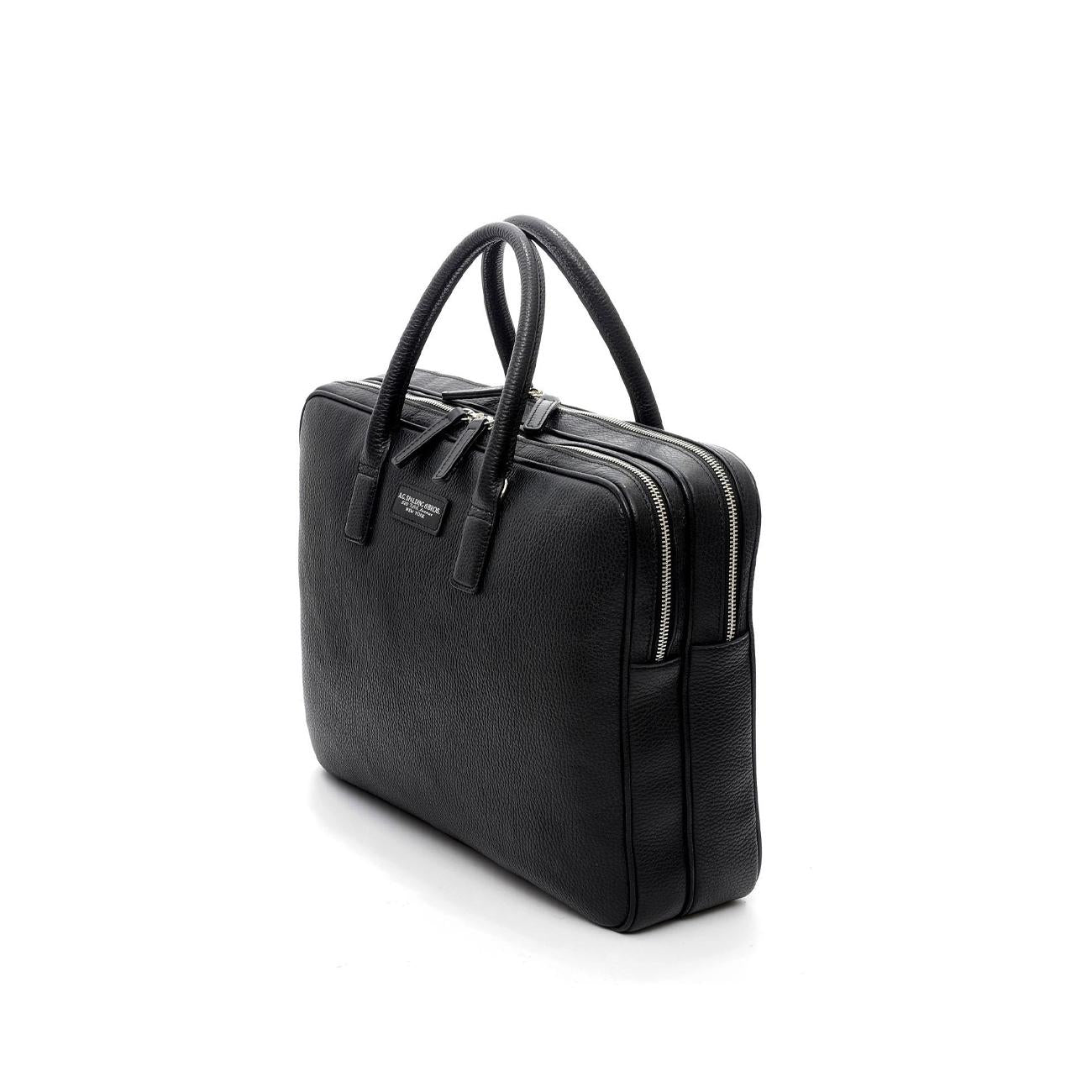 Cartella Urban 2 Zip Uomo Nero 309346U 900 NERO A.G. SPALDING&BROS 