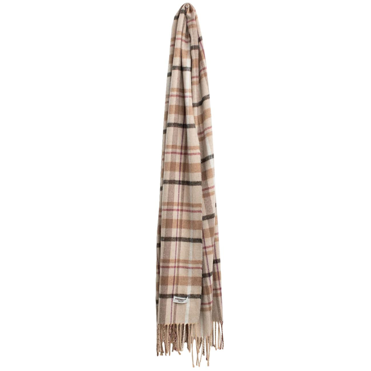 Pashmina Fantasia Check Con Frange FM25W05ZS A0101 BEIGE FRED MELLO 
