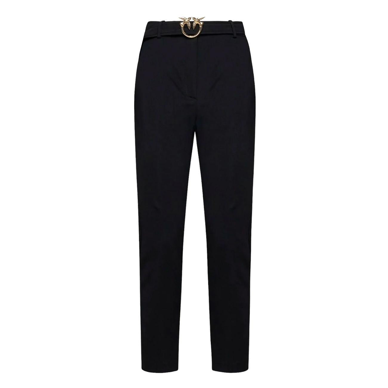 PANTALONE D. POTENZA PUNTO STOFFA SCUBA C/FIBBIA LOVE PINKO 100309/A0KD Z99 NERO/LIMOUSINE PINKO 