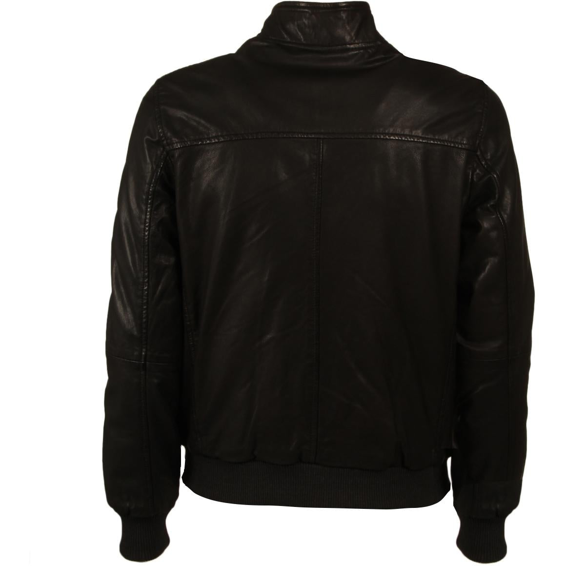 Giubbotto Pelle Imbottito Uomo Black 29533/9386 BLACK L.B.M.1911. 