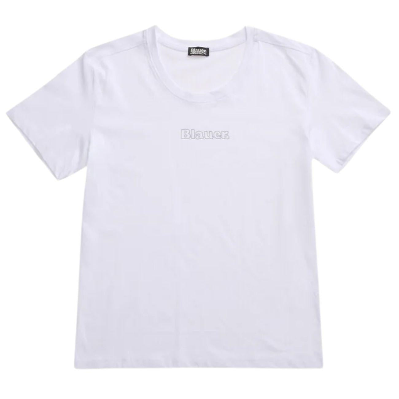 T-Shirt Logo Gommato Pump Donna Bianco 25SBLDH02374-006842 100 BIANCO BLAUER 