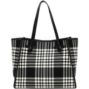 Shopping Marcella Tartan Con Pochette Donna Nero Bianco BS6850/22AIBRSH 298 NERO/BIANCO GIANNI CHIARINI 