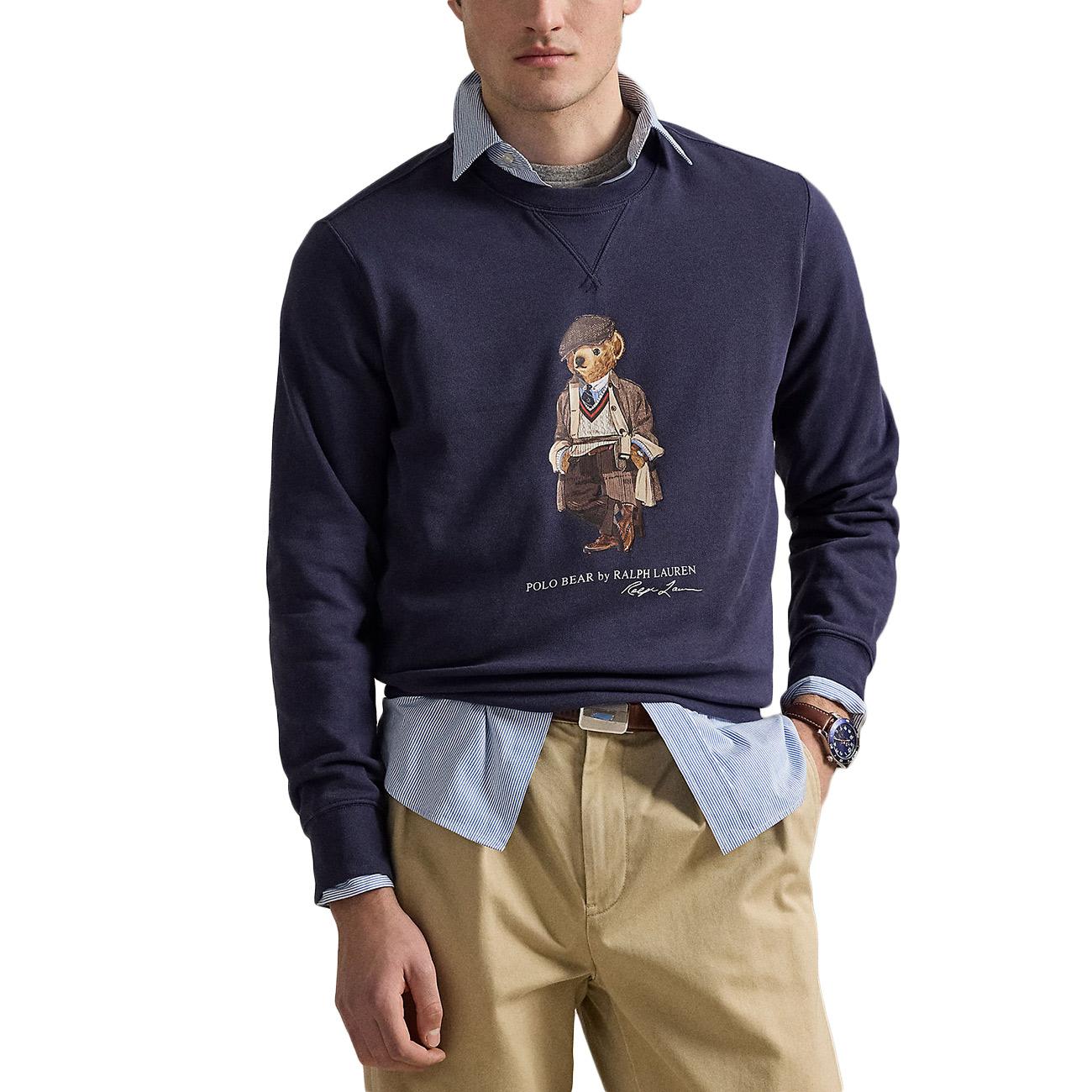 Felpa In Pile Con Orso Polo 710980305 001 FADED BLUE HRTG BEAR POLO RALPH LAUREN 