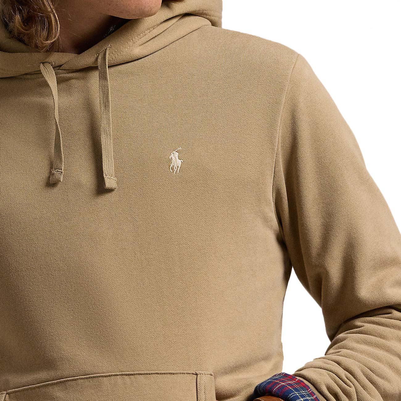 Felpa Con Cappuccio Uomo Desert Khaki 710916690 020 DESERT KHAKI POLO RALPH LAUREN 