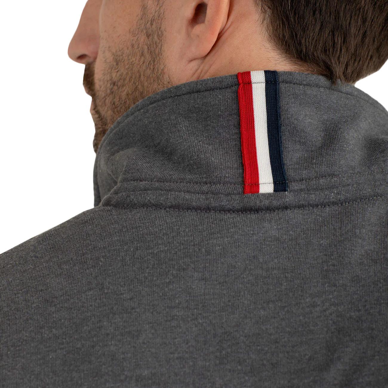 Felpa Full Zip Con Dettagli Americani FM25W20FZ A0953 ANTRACITE MELANGE FRED MELLO 