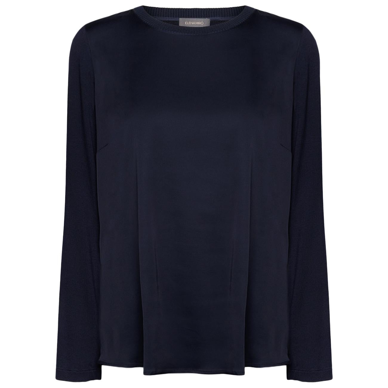 ELENA MIRO' T-shirt In Due Tessuti G126Z500623N 034 BLU 