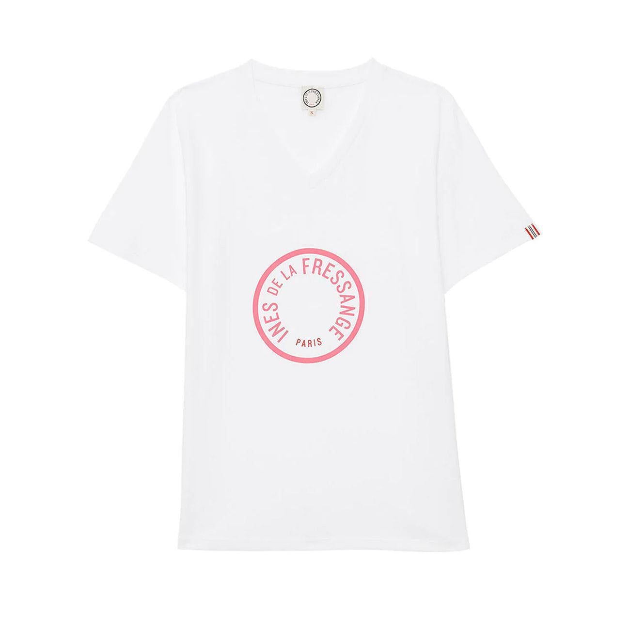 AURORE T-SHIRT D. INES DE LA FRESSANGE 10Y025CO002 P133 WHITEPINK INES DE LA FRESSANGE 