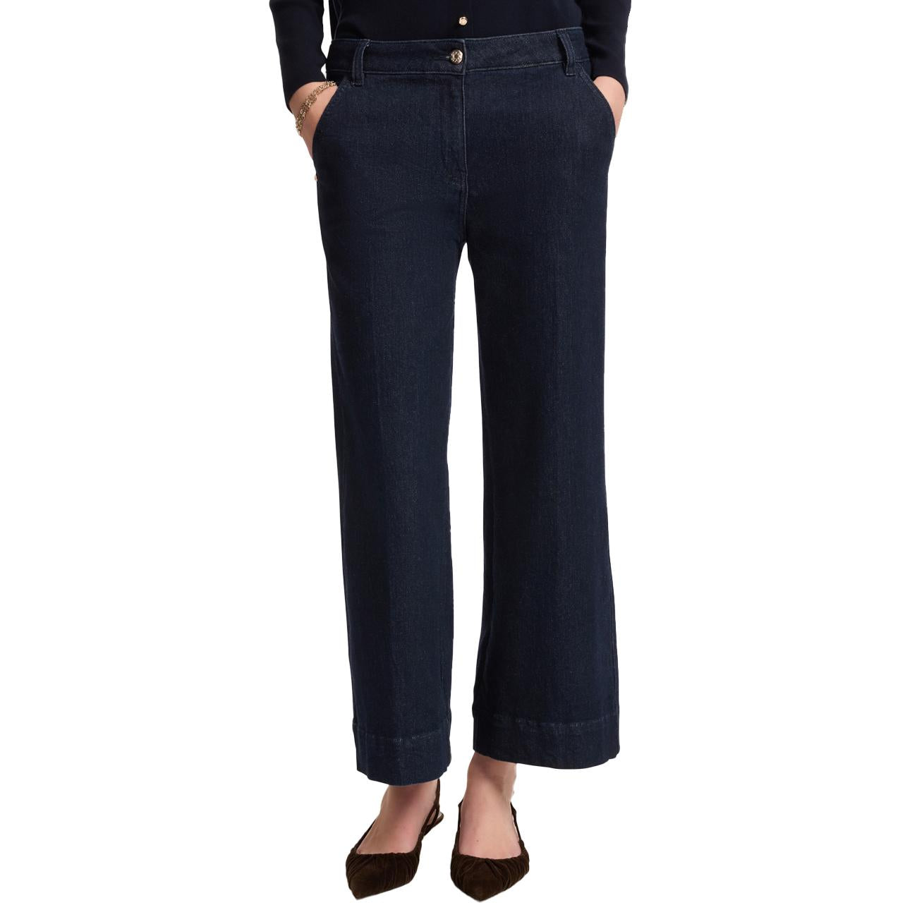 Jeans Tailoring Cropped P504P000335N 0D4 DARK BLUE ELENA MIRO' 