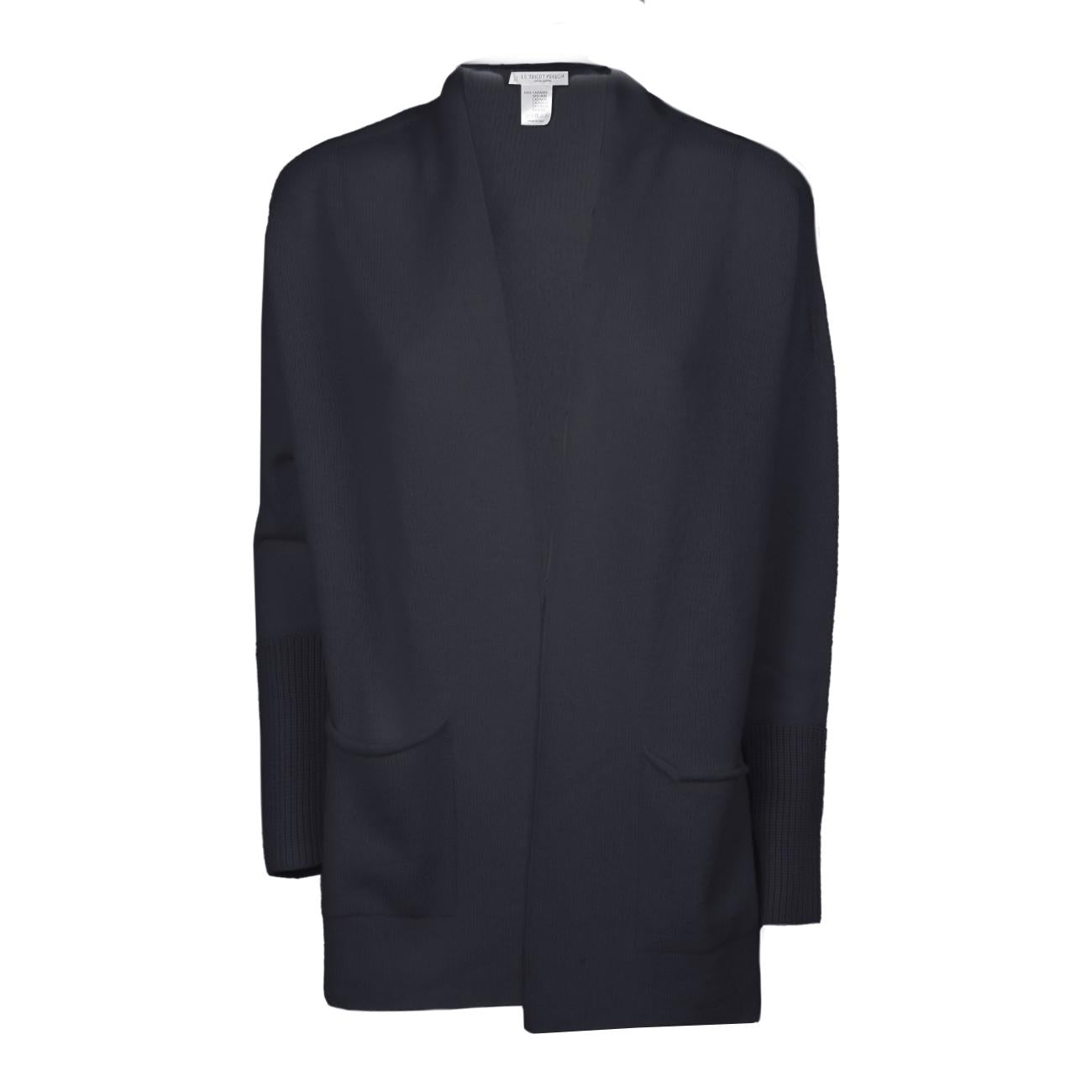 Cardigan Lungo In Cashmere Donna Blu Scuro 46741 1324 DARK BLUE LE TRICOT PERUGIA 