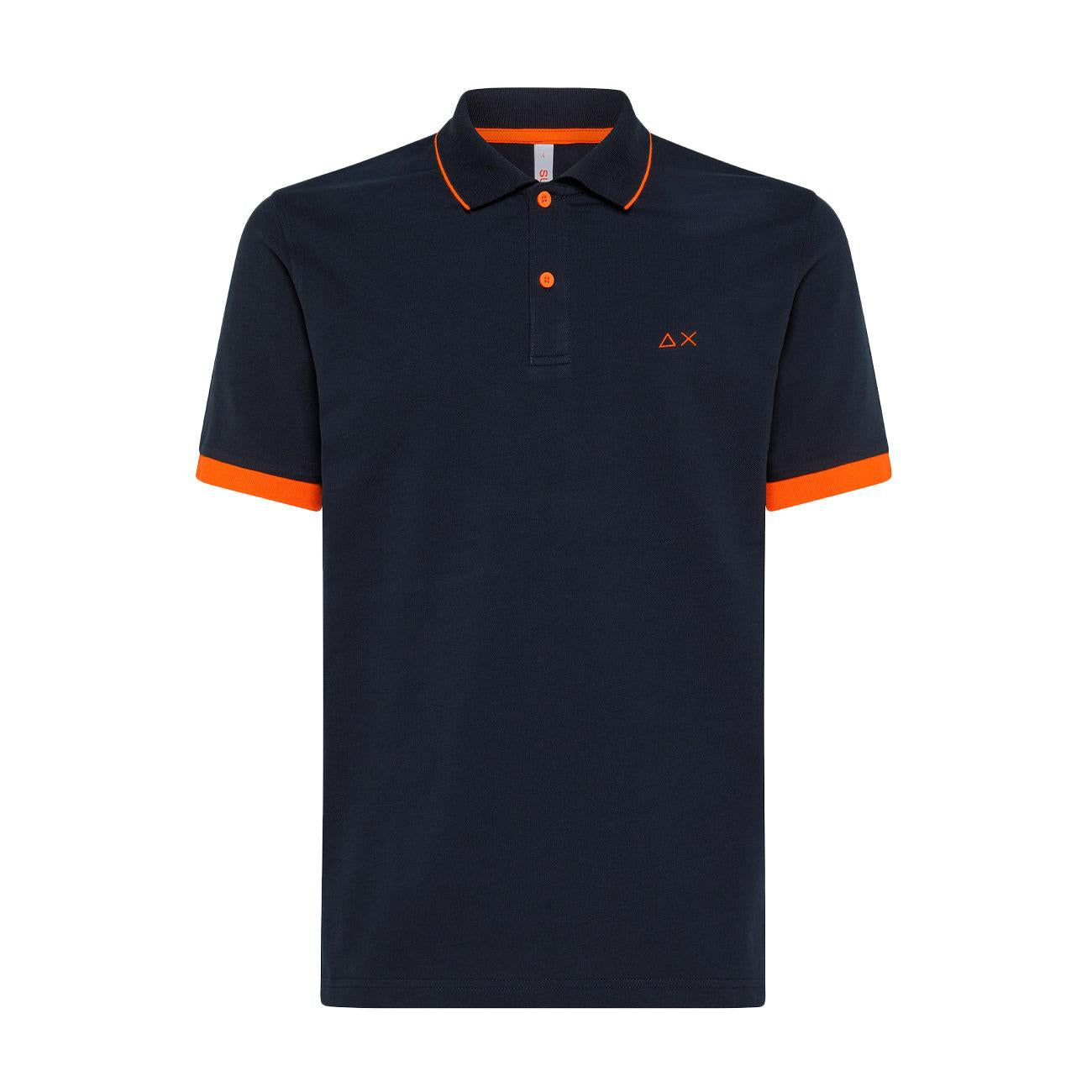 POLO U. SMALL STRIPES FLUO EL. S68 A33120 07/NAVY BLUE SUN68 