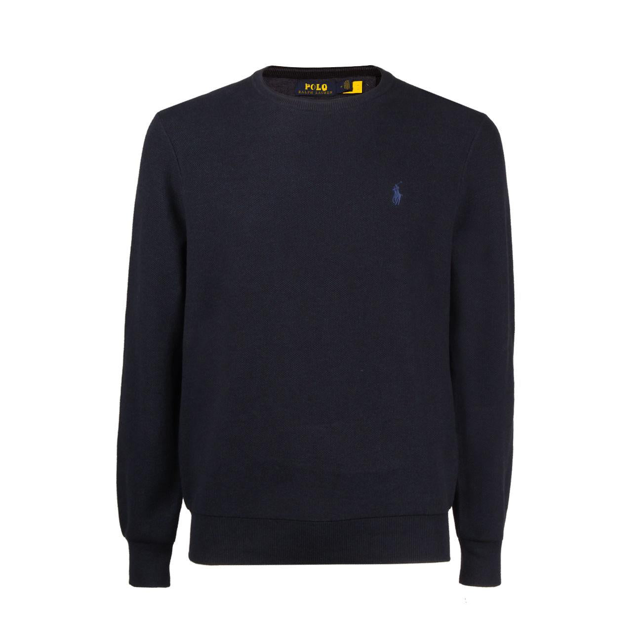 PULL. U. LONG SLEEVE GRANA DI RISO RALPH LAUREN 710895559 001 NAVY HEATHER POLO RALPH LAUREN 