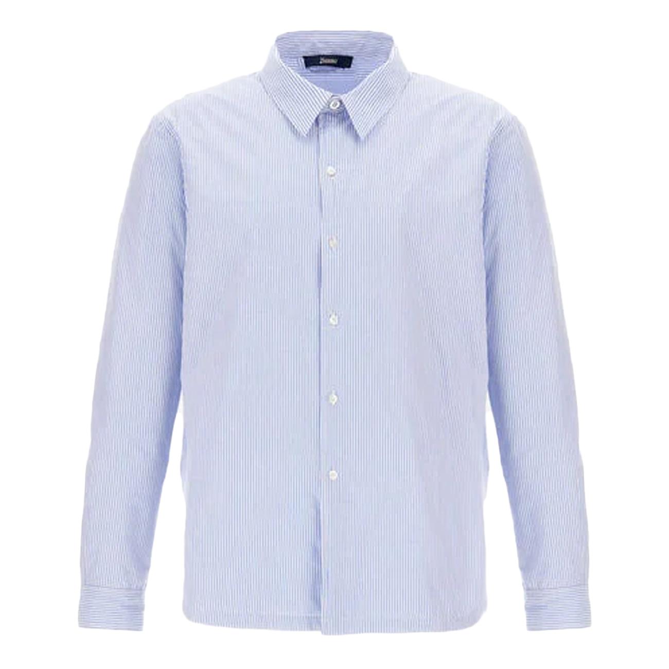 Shacket In Cotone A Righe GI000512U-13255 9105 AZZURRO HERNO 