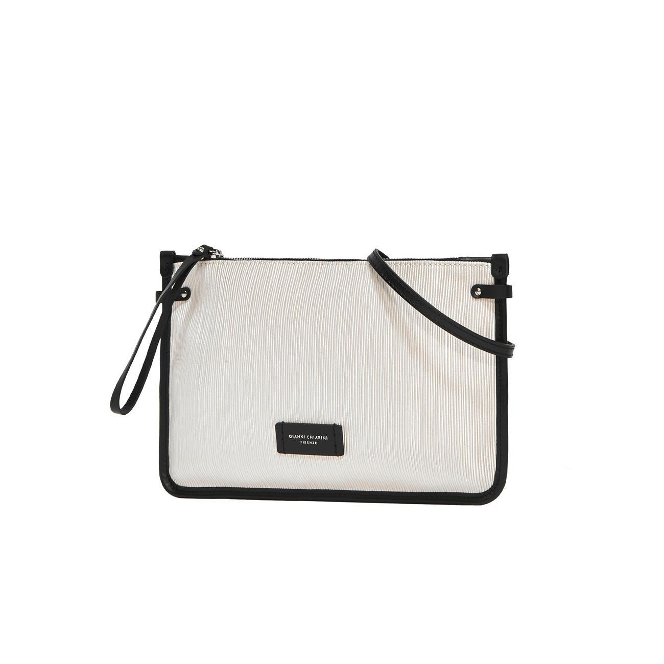 Clutch Marcella Pelle E Tessuto Donna Panna BS9405VTMN 162 PANNA GIANNI CHIARINI 