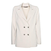 Giacca Doppio Petto Donna Bianco 58287 1BIAN-BIANCO D.EXTERIOR 