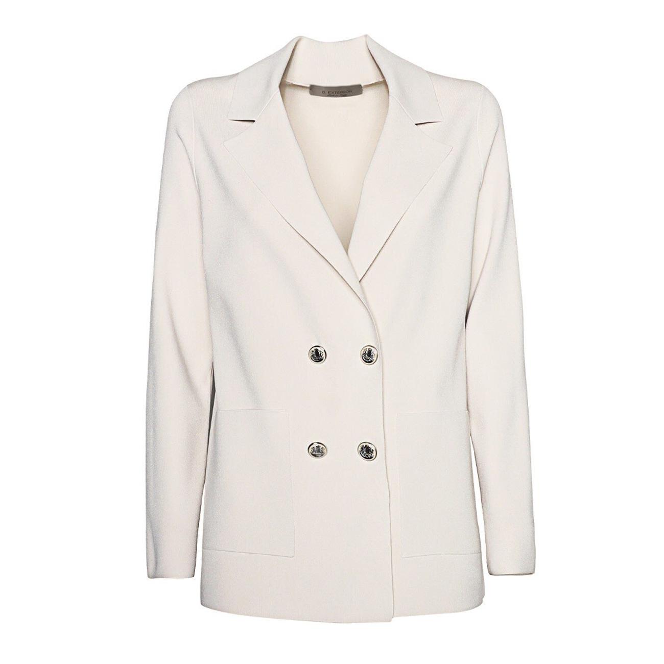 Giacca Doppio Petto Donna Bianco 58287 1BIAN-BIANCO D.EXTERIOR 