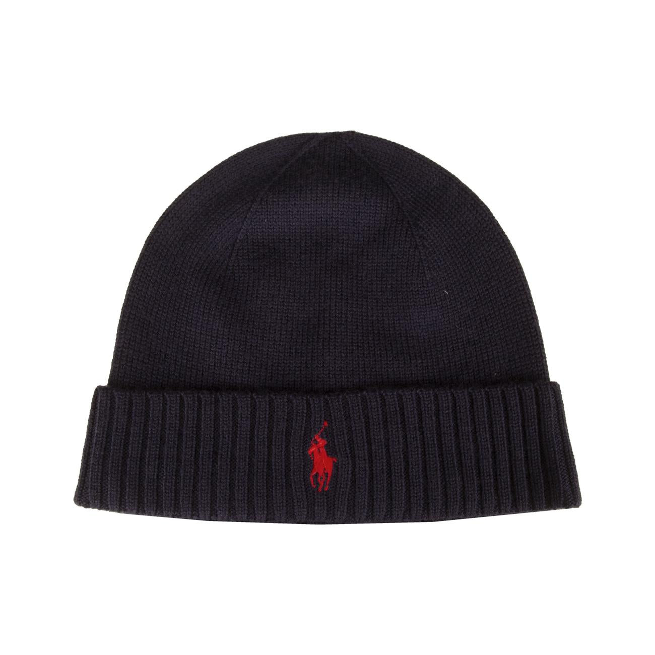 BERRETTO U.LANA MERINOS RALPH LAUREN 710886137 002 HUNTER NAVY POLO RALPH LAUREN 