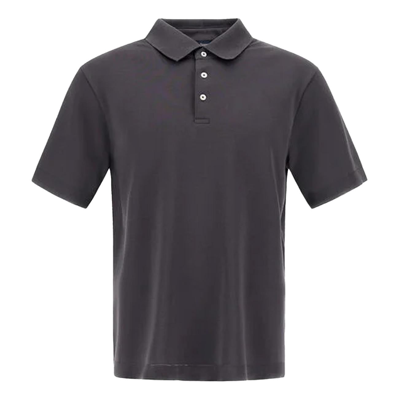 Polo In Jersey Effetto Maglia JPL00125U-52059 9460 GRIGIO HERNO 