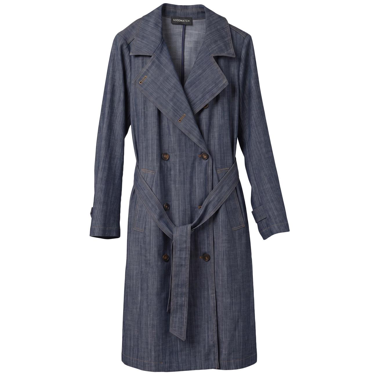 Trench Doppiopetto In Denim AA0435 U79 BLUE DENIM GOODMATCH 