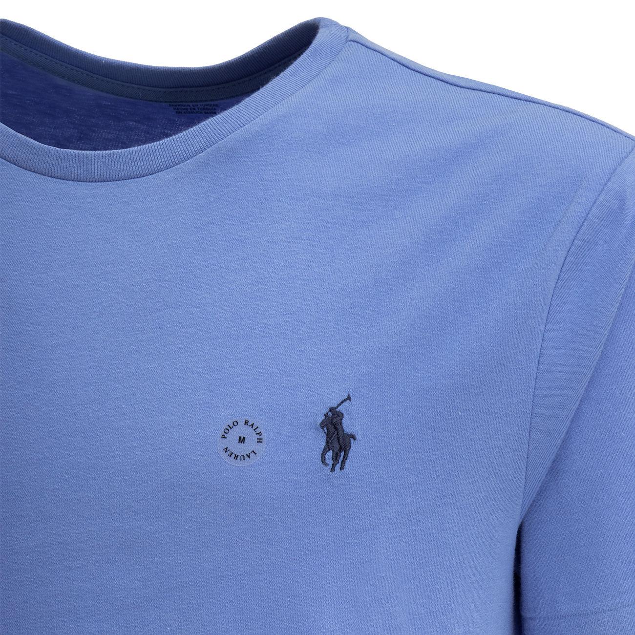 T-Shirt Custom Slim In Jersey Uomo Blue 710671438 230 BLUE POLO RALPH LAUREN 