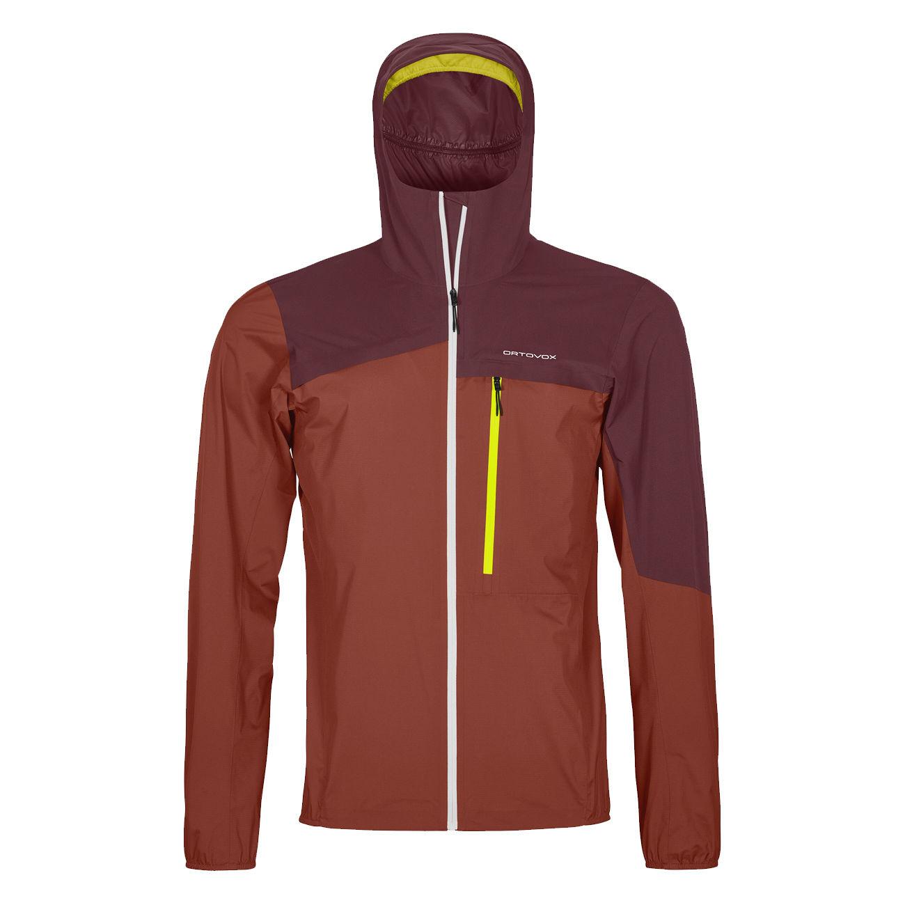 GIACCA U. 2.5L CIVETTA JACKET IMPERMEABILE ORTOVOX 70250 CLAY ORANGE ORTOVOX 