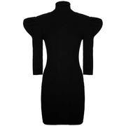 Abito Mini A Coste A Sbuffo 23FWKD12064/99 BLACK AKEP 