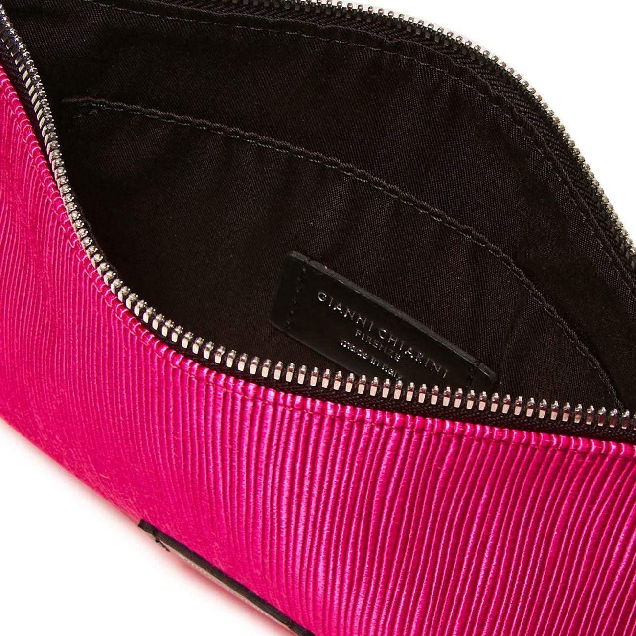 Clutch Marcella Pelle E Tessuto Donna Fucsia BS9405VTMN 12933 FUCSIA GIANNI CHIARINI 