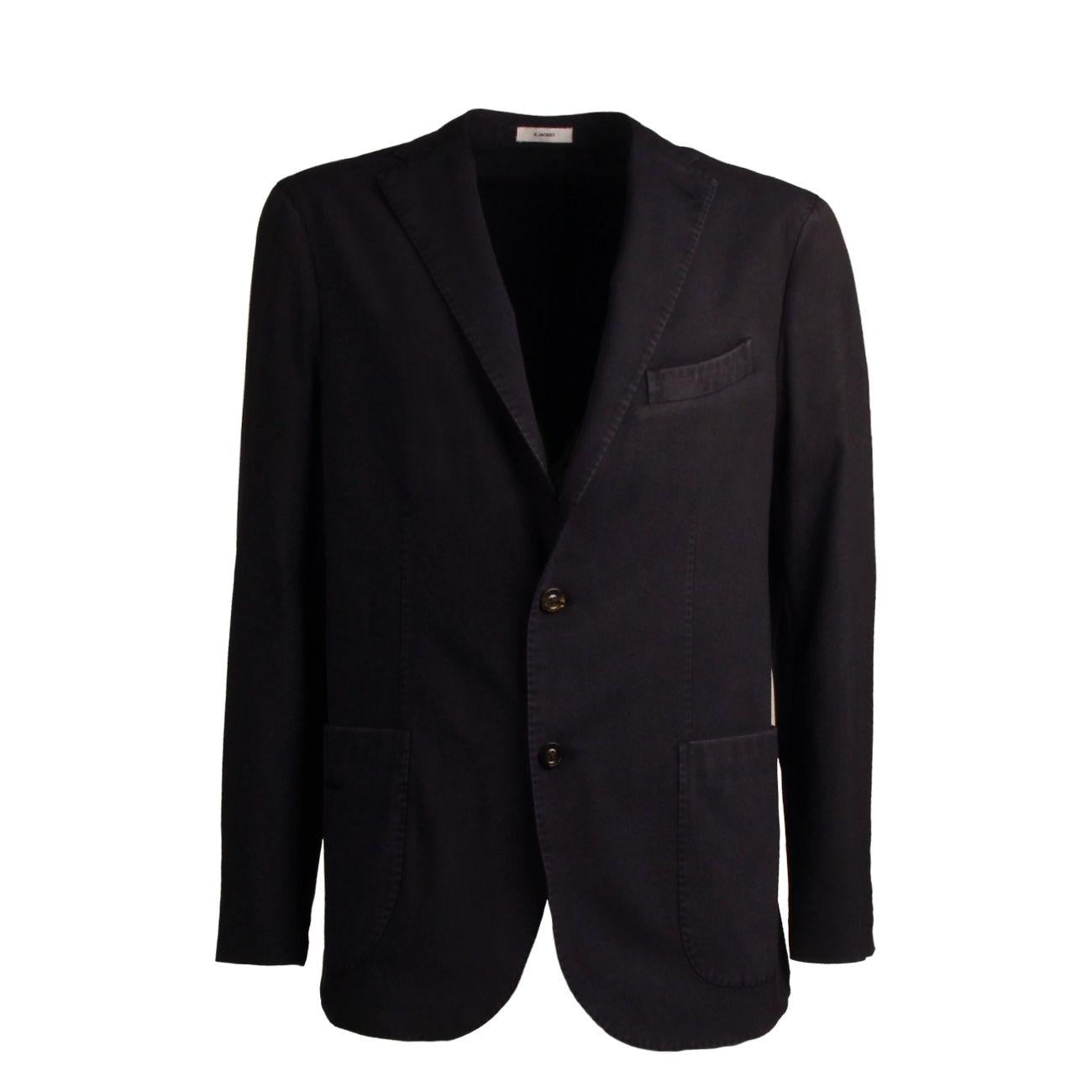 GIACCA U. 100 VIRGIN WOOL BOGLIOLI N1302J BUC448 0793 BLU BOGLIOLI 