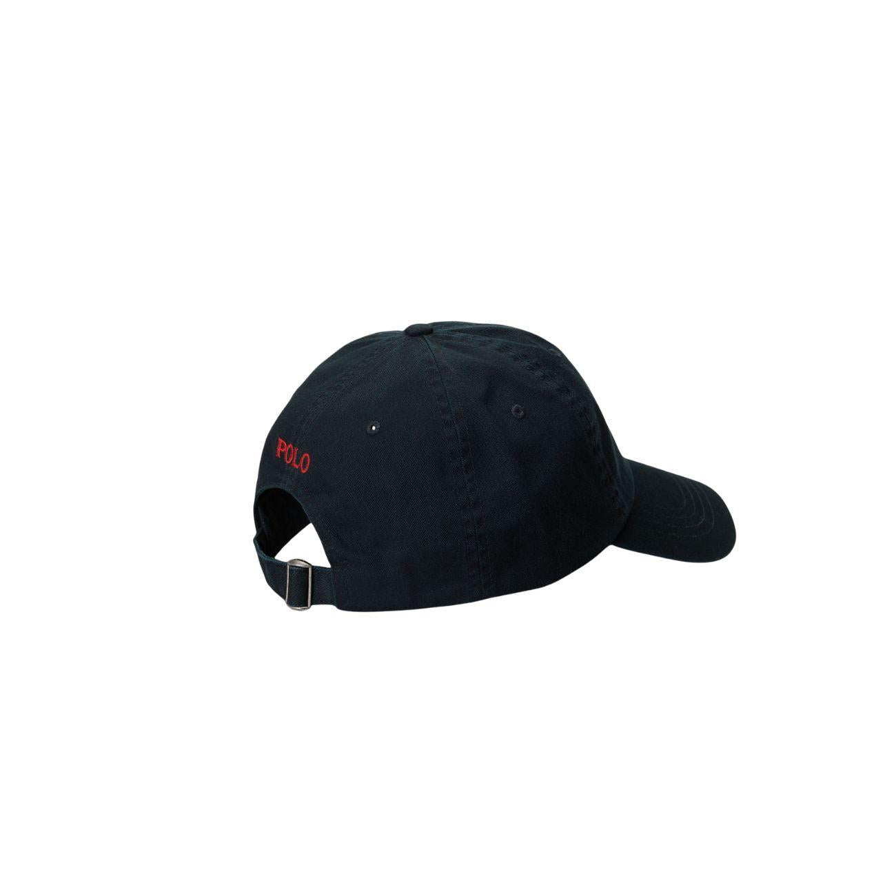 Cappello Chino Baseball Uomo Nero 710548524 012 POLO BLACK/RL 2000 RED POLO RALPH LAUREN 