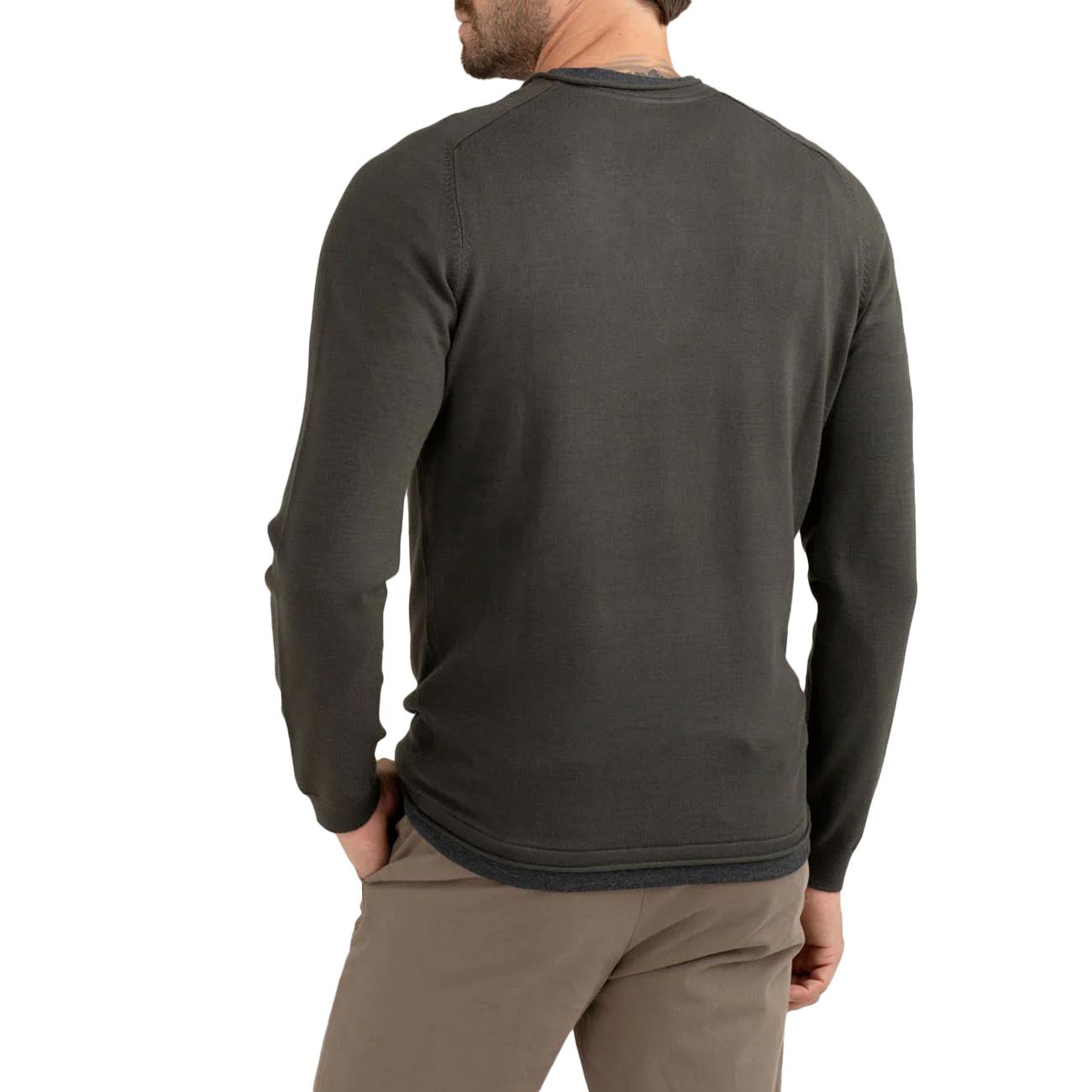 Maglia Girocollo Raglan Con Dettagli A Contratso FM25W20MG A0804 ARMY FRED MELLO 