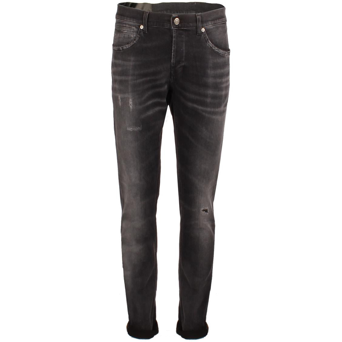 Jeans George Con Rammendi UP232 DSE249U DI8 999 NERO DONDUP 