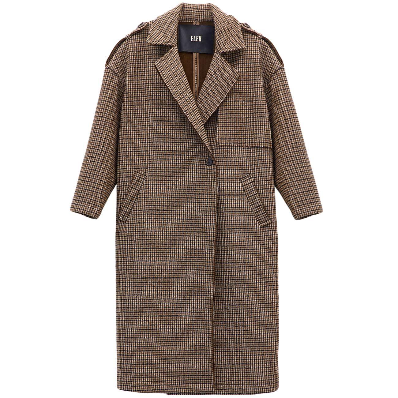 Cappotto Motivo Prince De Galles EFW250228 MARRONE ELEH 